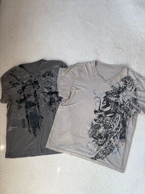 Lot of Two Men’s Marc Ecko V-Neck T-shirts